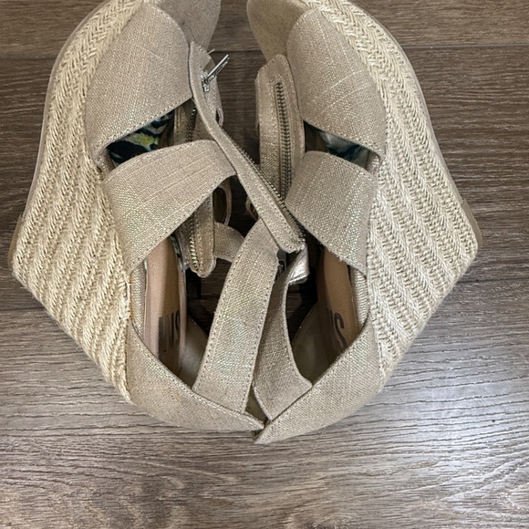 SM Steve Madden Women's Wedge Espadrille Open Toe Zip Front Sandal, Size 10 - Picture 9 of 11